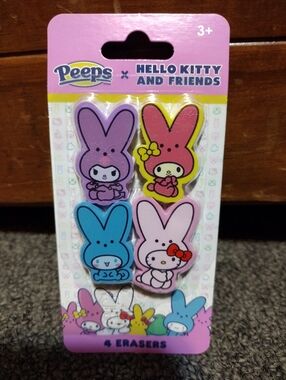 Hello Kitty 4 CT Eraser Set